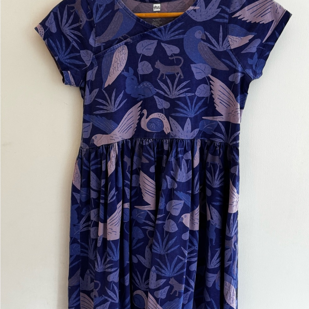 Tea Collection Blue and Pink Pleated Sundress